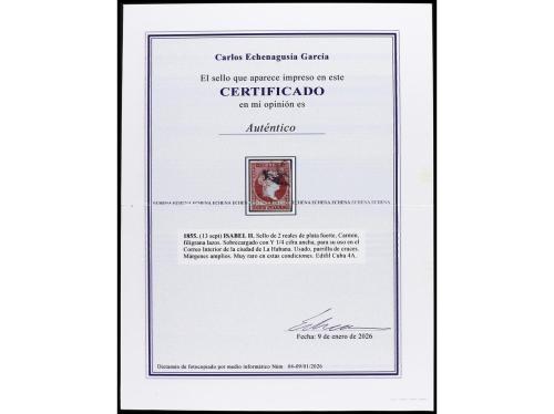 ° COLONIAS ESPAÑOLAS: CUBA. Ed. 4A. Y 1/4 s. 2 reales carmín