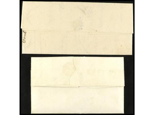 ✉ ESPAÑA: PREFILATELIA. 1854. Dos cartas de CÁDIZ a JEREZ. M