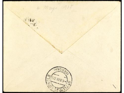 ✉ ESPAÑA. Ed. 266. 1905 (1 mayo). MADRID a SAN FELIU DE GUIX