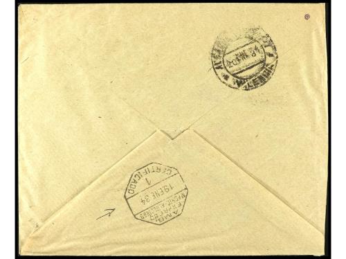 ✉ ESPAÑA. Ed. 679, 594, 685. 1934. MADRID a VALENCIA. Circul