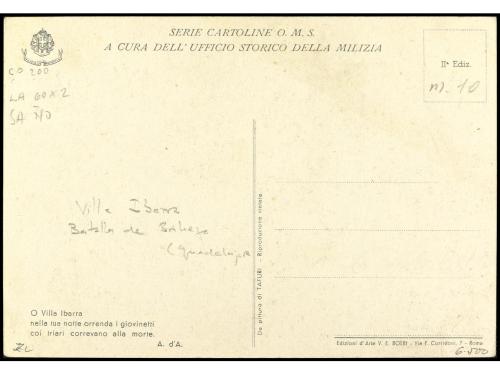 ✉ ESPAÑA GUERRA CIVIL. ITALIANOS EN ESPAÑA. Tarjeta Postal, 