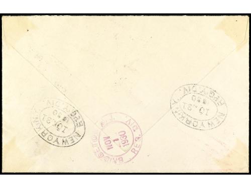 ✉ ANDORRA. Ed. 15/20, 23, 24. 1930. ANDORRA a U.S.A. Carta c