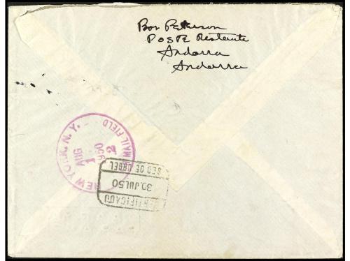 ✉ ANDORRA. Ed. 38, 40, 48, 50/55, 58. 1950. ANDORRA a USA. P