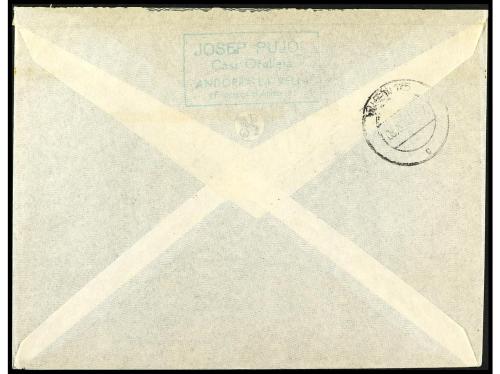 ✉ ANDORRA. Ed. 55. 1963. ANDORRA a VIENA. 1,35 pts. lila y e