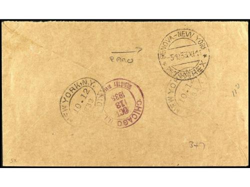 ✉ COLONIAS ESPAÑOLAS: GUINEA. 1933. SANTA ISABEL a U.S.A. 30