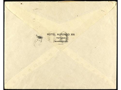 ✉ MARRUECOS. Ed. 70. 1920. TETUÁN a TÁNGER. Mitad de 10 cts.
