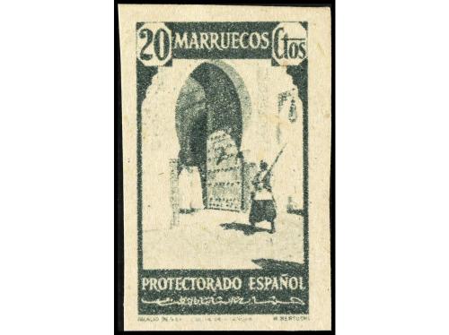 (*) MARRUECOS. Ed. 200, 205. ENSAYOS DE COLOR. 1 cto. castañ