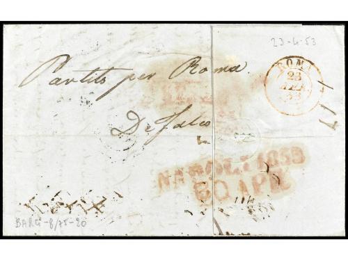 ✉ ITALIA ANTIGUOS ESTADOS: ESTADOS PONTIFICIOS. Sa. 6. 1853.