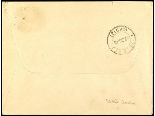 ✉ ESPAÑA: FRANQUICIAS POSTALES. 1898. MEDINA SIDONIA a PUERT