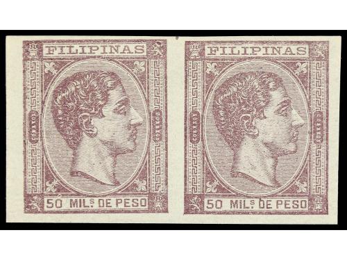 * FILIPINAS. Ed. 41s, 43s. 25 mils. negro, 50 mils. lila. Pa