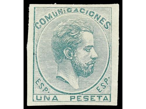 (*) ESPAÑA. Ed. 125, 127. ENSAYOS DE COLOR. 40 cts. azul, ve