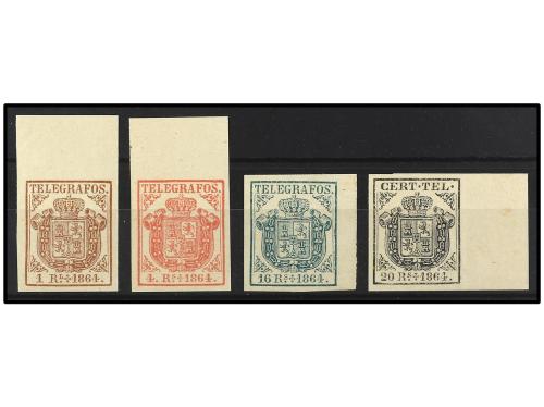 **/* ESPAÑA: TELEGRAFOS. Ed. 1/4. SERIE COMPLETA, márgenes e