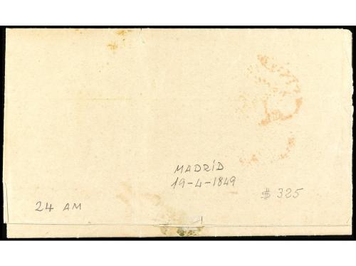 ✉ CUBA. 1849. MADRID a LA HABANA. Fechador de Madrid y marca