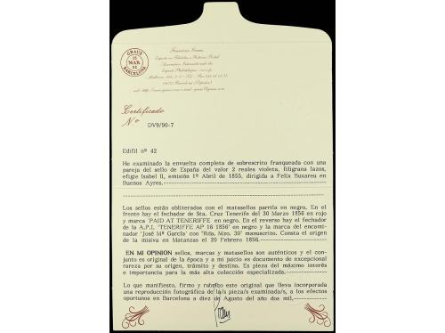 ✉ CUBA. 1856. MATANZAS (Cuba) a BUENOS AIRES. Envuelta circu