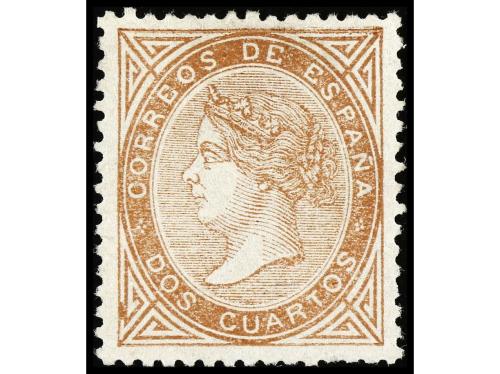 (*) ESPAÑA. Ed. 87. 2 cuartos castaño. Centraje perfecto. PI