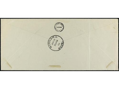 ✉ FILIPINAS. 1926 (19 enero). BATANGAS a MANILA. Primer vuel