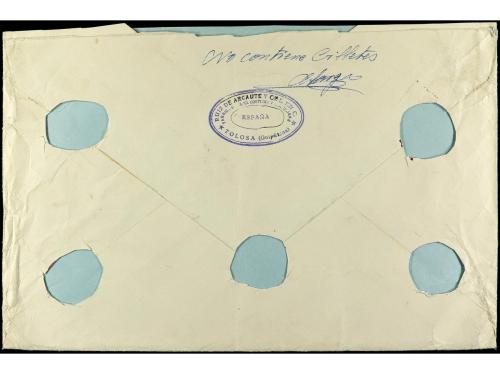 ✉ ESPAÑA E. LOCALES PATRIOTICAS: SAN SEBASTIAN. 1937. TOLOSA