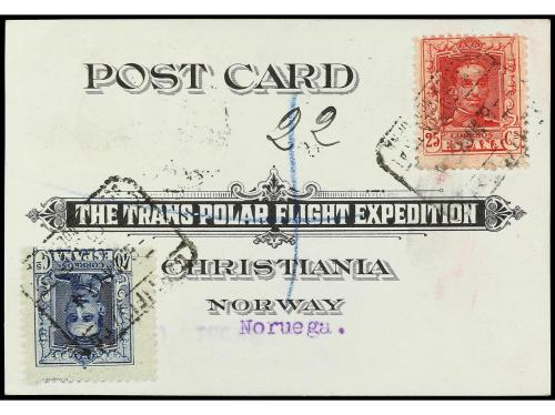 ✉ ESPAÑA. Ed. 317, 319. 1924. MADRID a CHRISTIANIA (Noruega)