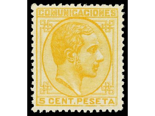 * ESPAÑA. Ed. 191. 5 cts. amarillo, color excepcional. MAGNÍ