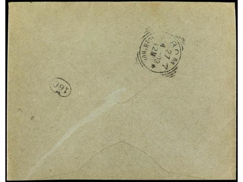 ✉ ESPAÑA. Ed. 241 (5), 242, 247. 1903. IGUALADA a ROMA. 2 ct