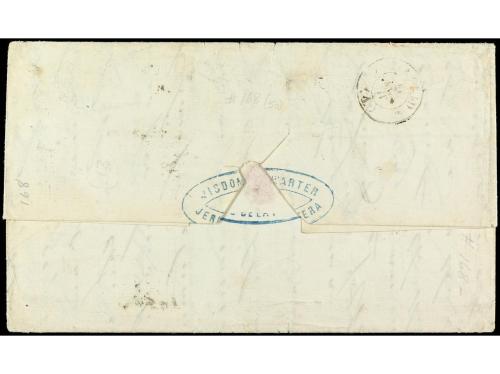 ✉ ESPAÑA. Ed. 109 (4). 1871. JEREZ a LONDRES. 200 mils. cast