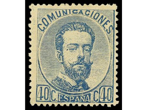 * ESPAÑA. Ed. 125. 40 cts. azul. ENSAYO DE COLOR. RARO. (Gál