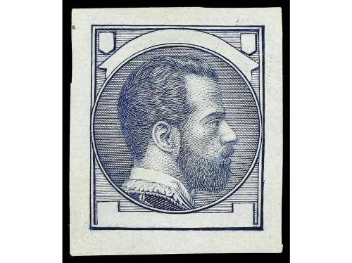 ESPAÑA. 1871. PROYECTO NO ADOPTADO. Cuatro PRUEBAS DE PUNZÓN