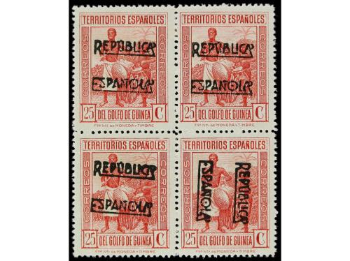 * COLONIAS ESPAÑOLAS: GUINEA. Ed. 216A/18Ahi, 222Ahi. 1 cto,