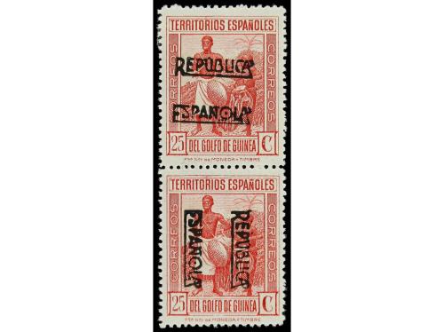* COLONIAS ESPAÑOLAS: GUINEA. Ed. 216A/18hi, 222Ahi. 1 cts.,