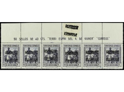 * COLONIAS ESPAÑOLAS: GUINEA. Ed. 216/9A, 221A, 224A. 1 cto.