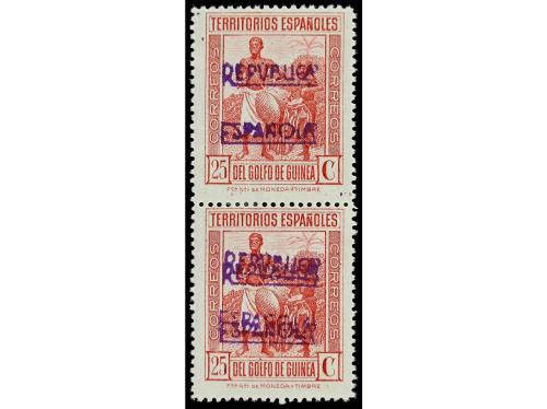 * COLONIAS ESPAÑOLAS: GUINEA. Ed. 217B/18Bhh, 222Bhh. 2 cts.