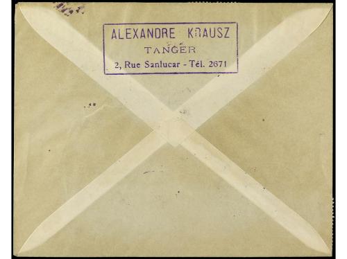 ✉ COLONIAS ESPAÑOLAS: TANGER. 1945. TÁNGER a LISBOA. 25 cts.