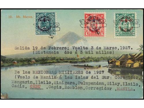 ✉ FILIPINAS. 1927 (4 marzo). CEBU a ESPAÑA. Circulada por co