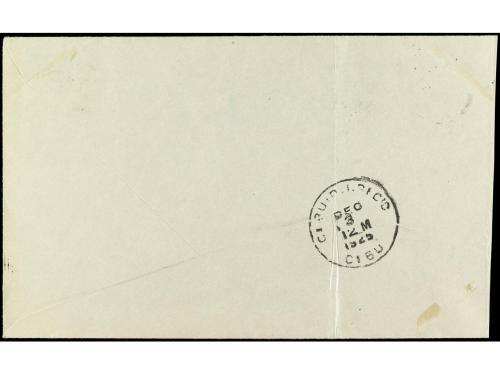 ✉ FILIPINAS. 1926. MANILA a CEBU. VUELO DE ENSAYO, sellos de