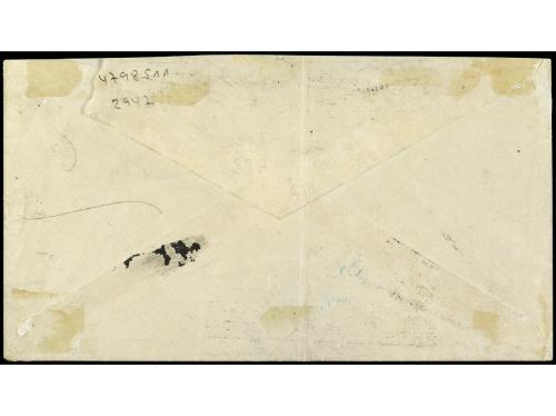 ✉ HONDURAS. Sg. 44 + 44b. 1892. BELIZE a NEW ORLEANS. 6 s. 1