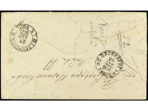 ✉ RUSIA. 1876. PHILADELPHIA a ST. PETERSBURG. Sobre entero p