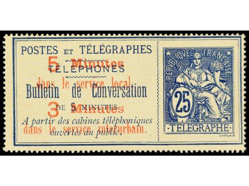 * FRANCIA. Yv. T-13, 14. 1888-96. 25 cts. azul y 25 cts. s. 