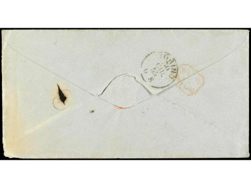 ✉ ITALIA ANTIGUOS ESTADOS: CERDEÑA. Sa. 8c. 1855. NIZZA a TO