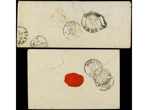 ✉ ITALIA ANTIGUOS ESTADOS: CERDEÑA. Sa. 16E, 16F. 1862-63. D