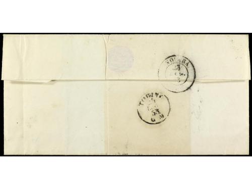 ✉ ITALIA ANTIGUOS ESTADOS: CERDEÑA. Sa. 2. 1853. MOMO a TORI