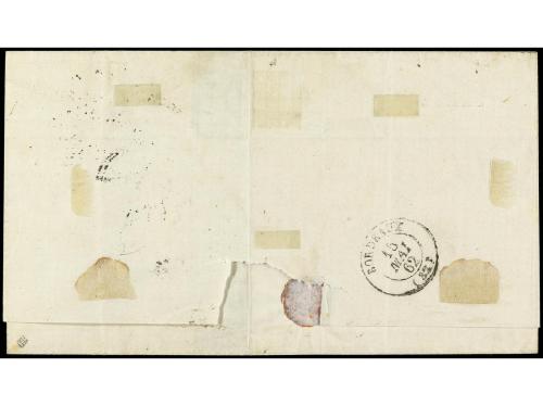 ✉ FRANCIA. Yv. 15. 1862. PARÍS a BORDEAUX. 20 cts. azul "Piq