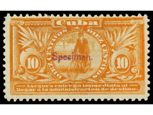 CUBA. 1899. Seis sellos entre ellos el Urgente. Sobrecarga S