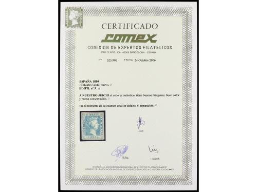 (*) ESPAÑA. Ed. 5. 10 reales verde. Color muy fresco y grand