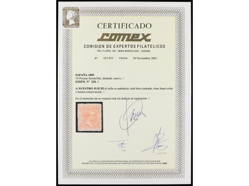 * ESPAÑA. Ed. 228. 10 pts. bermellón. Centraje perfecto, muy