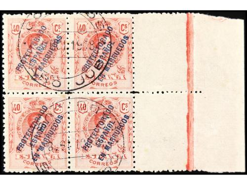 º ESPAÑA. Ed. 4F (4), 4H (4), 4I (4), 4J (4). 15 cts. violet