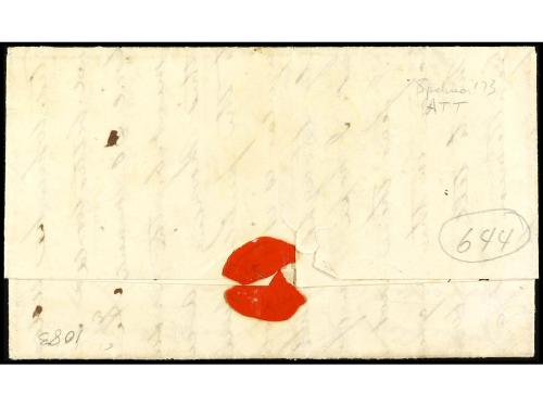 ✉ CUBA. 1841. WASHINTON - LA HABANA. Carta completa con text