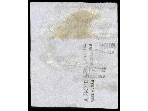 º CUBA. Ed. 9R. 1 libra negro sobre azul. LITOGRAFIADO DE LA