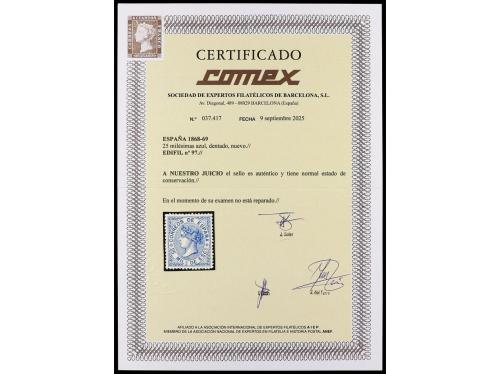 (*) ESPAÑA. Ed. 97. 25 mils. azul. Centraje perfecto. PIEZA 