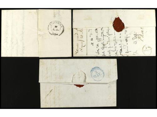 ✉ ITALIA ANTIGUOS ESTADOS: PARMA. Sa. 1, 2, 3. 1856-58. Tres