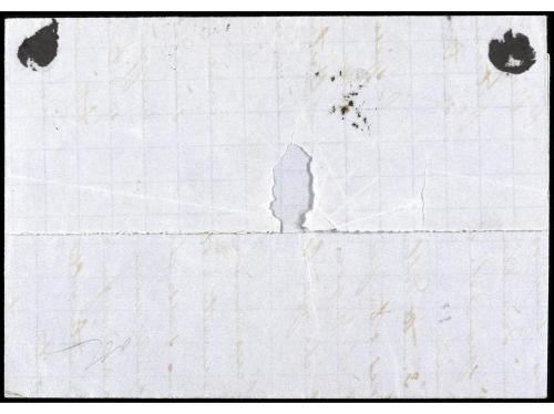 ✉ ITALIA. 1869. LIVORNO a MARSELLA. 20 cts. azul (2) mat. ci